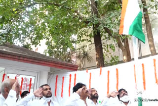 pawan kalyan hoists national flag on republic day at hyderabad janasena party office