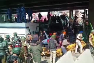 farmers enter delhi at nangloi chowk