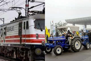 train movement affected due to farmers agitation