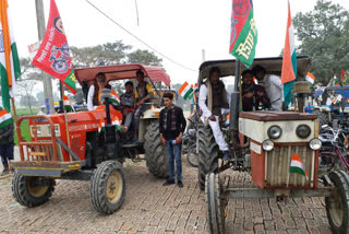 tractor procession against new farm laws in mau