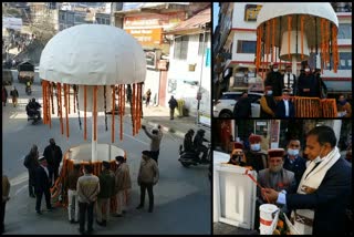 minister-rajendra-garg-inaugurated-mushroom-shaped-chowk-in-solan