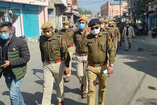 आरएसी के जवानों ने निकाला फ्लैग मार्च, RAC jawans took out flag march  आरएसी के जवानों ने निकाला फ्लैग मार्च, RAC jawans took out flag march