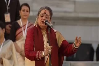 Usha utthup preformance at Victoria Memorial on the occasion of Netaji jayanti