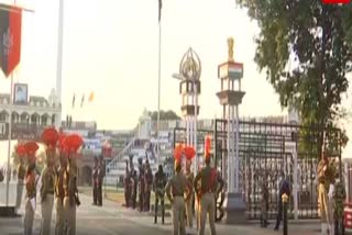 Beating Retreat ceremony at the Attari-Wagah border on Republic Day