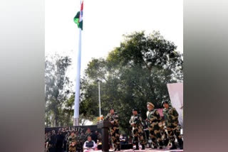 BSF unfurls 131-feet-high tricolour at India-Pakistan border in Jammu