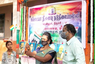 Transwoman hoists National Flag in Trichy school