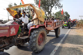 Tractor rally in Purulia