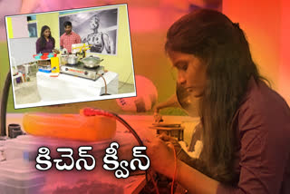 Hyderabad young engineer sargala sharanya designed kitchen queen machine