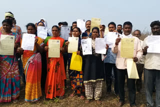 Beneficiaries allegations on their lands are being occupied at near borigam kagaznagar mandal in komaram bheem district