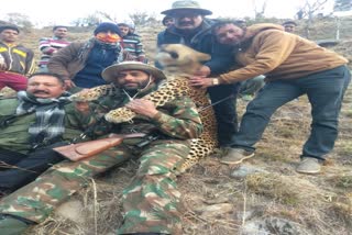 hunters killed man eater leopard in almora