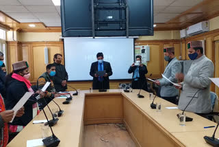 9 Zila Parishad members of Kinnaur took oath in DC Office