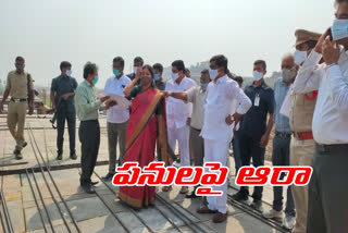 r and b minister vemula prashanth reddy visited yadadri development works today