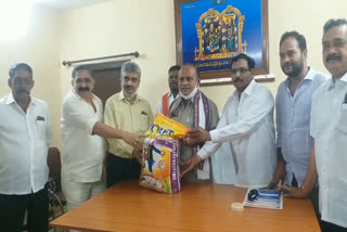 Donation of 10 quintals of rice to Bhadradri Ramayana Temple