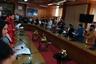 Shimla district council members oath ceremony in shimla