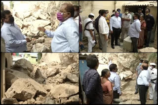 Collector Intiaz inspected landslides broken area at mogalraj puram