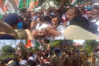 congress protest march to bypass inaguration venue  alappuzha  alappuzha bypass inaguration  alappuzha bypass inaguration news  alappuzha bypass inaguration latest news  ആലപ്പുഴ ബൈപ്പാസ് ഉദ്‌ഘാടനം  ആലപ്പുഴ ബൈപ്പാസ് ഉദ്‌ഘാടനം വാര്‍ത്തകള്‍  ബൈപ്പാസ് ഉദ്‌ഘാടന വാര്‍ത്തകള്‍  ആലപ്പുഴ ഏറ്റവും പുതിയ വാര്‍ത്തകള്‍  ആലപ്പുഴ ജില്ലാ വാര്‍ത്തകള്‍