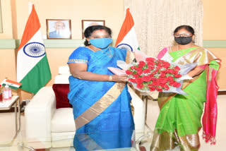 Sri konda Lakshman Telangana State Horticultural University Vc neeraja Met Governor Sundararajan