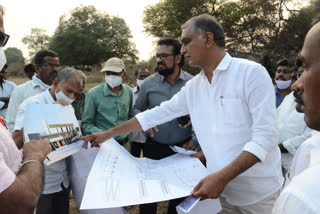 state finance minister harish rao visit land for siddipeta railway station