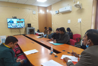 CM meeting with video conferencing regarding Paddy Procurement