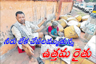 The best farmer awardee sells fish on vishakapatnam fooh path as there are no water to farm