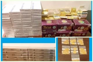 Bengaluru Custom seized over 38 lakh gold and foreign cigarettes