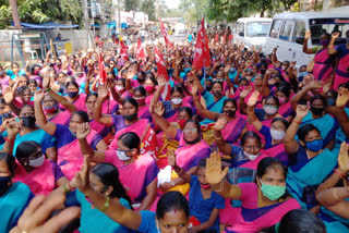 Anganvadi protest