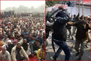 Singhu border witnesses violence, 'locals' clash with protesters