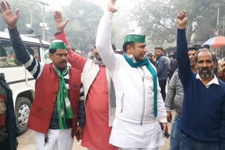 kisan ekta sangh protested in bareilly