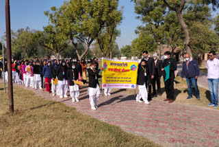 Rally for polio awareness in Jhunjhunu, Students rally in Jhunjhunu