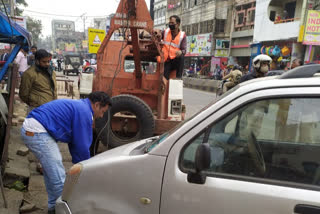 corporation seized vehicle and fined in ranchi