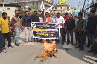 মূল্যবৃদ্ধিৰ বিৰুদ্ধে নলবাৰীত এজেওৱাইচিপিৰ প্ৰতিবাদ