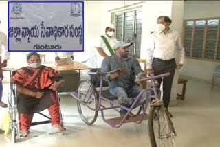 helping physically disabled in guntur