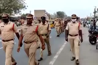 Police slag march in krishna district