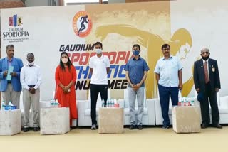 jayesh ranjan in gaudium sportopia athletics first annual meet