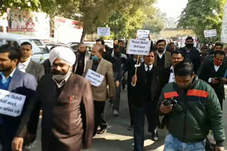 Lawyers protest in support of farmers