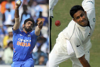 watch jasprit bumrah imitates anil kumbles bowling action in the nets ahead of 1st test