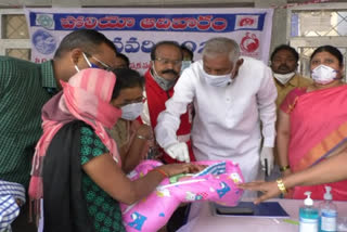 polio drops programme started in mancherial district by mla diwakar rao