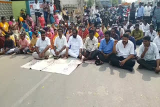 christiand blocked road in penumaka in guntur district