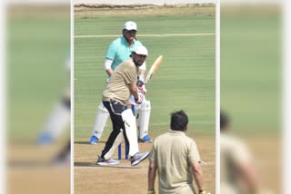 Supreme Court Chief Justice Sharad Bobde playing cricket