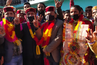 BJP supporter Gilma Devi elected in Panchayat Samiti Mahela