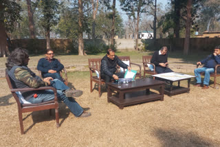 Rajiv Pratap Rudy arrives at Chila Range of Tiger Reserve Park