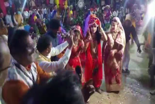 MLA dances on Gond dance