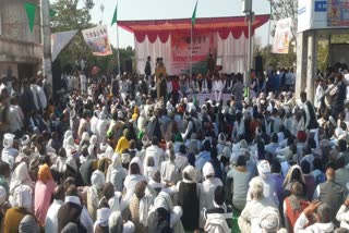Farmers protest under MLA Lakhon Singh, कृषि बिल वापस लेने की मांग