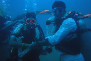 Underwater wedding