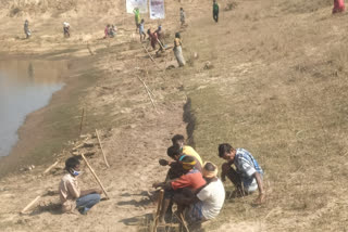 Shramdan camp organized for pond deepening in koriya