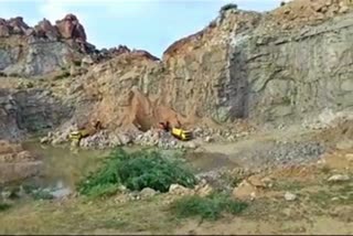 Illegal stone mining in Koppal district