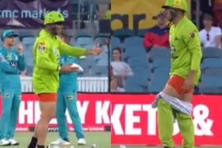 usman khawaja gets caught in an embarrassing moment during the knockout game watch video