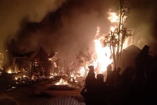 More than 14 houses burnt by fire in sahibganj
