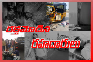 road accidents in different places in state