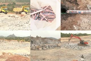 Illegal stone mining in Tumkur district
